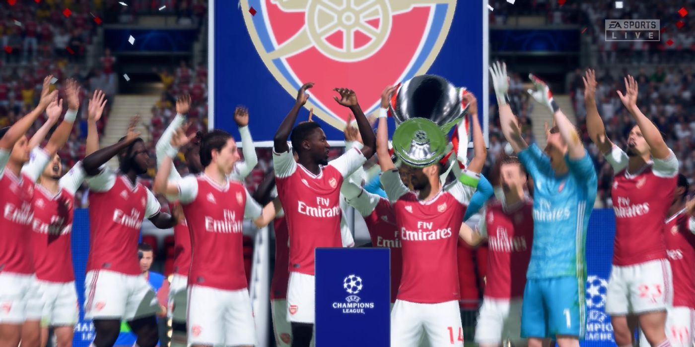 FIFA 2021 Arsenal Celebrating Winning the Champions League