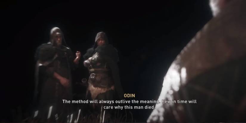 Assassin's Creed Valhalla Odin Talking With Eivor During The Blood Eagle