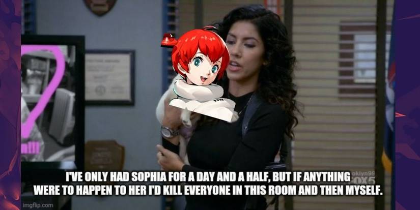 Funny Persona 5 Strikers meme about Brooklyn 99