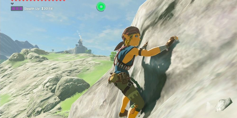 Link climbing in BOTW