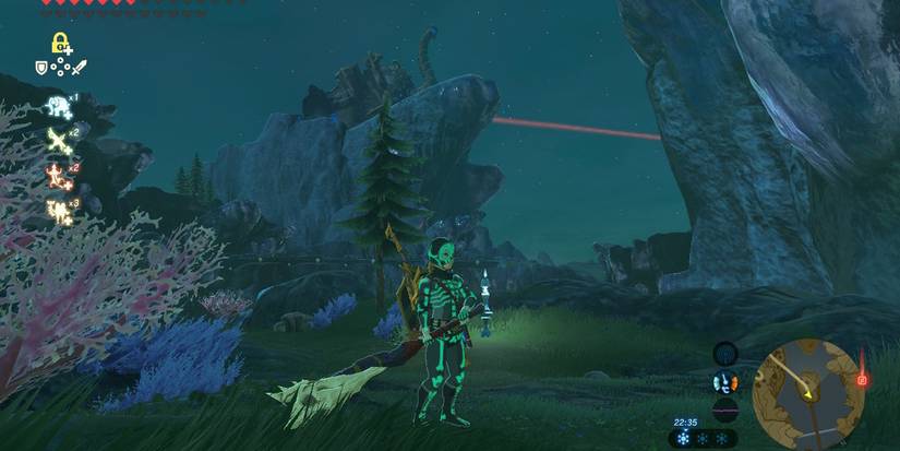 Radiant Armor and Dragonbone Club in Breath of the Wild