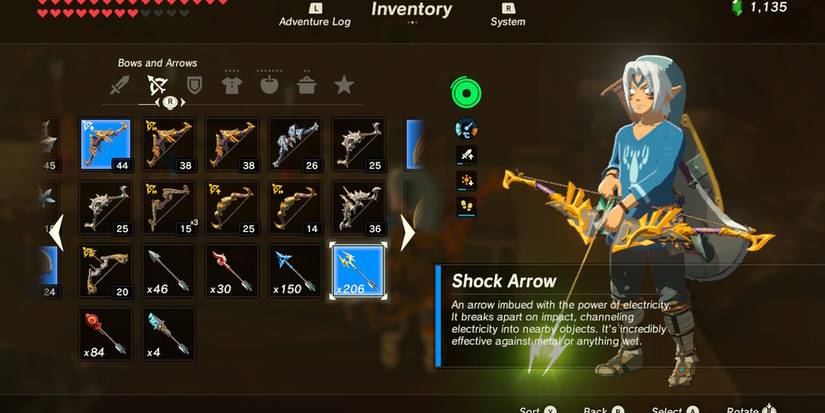 Shock Arrow in Breath of the Wild