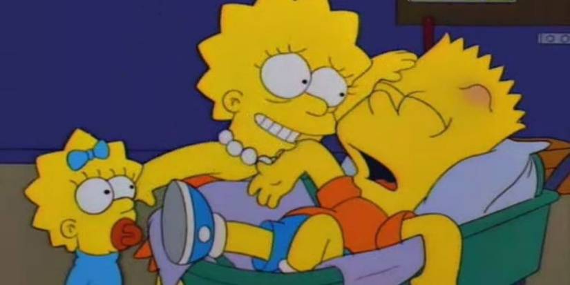 The Simpsons Lisa, Maggie and Injured Bart