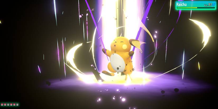 Raichu being hit with Baddy Bad