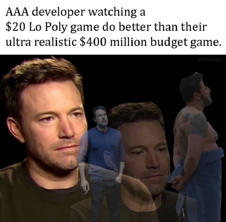 Valheim Meme Ben Affleck Sad Meme Triple-A Studios Sad