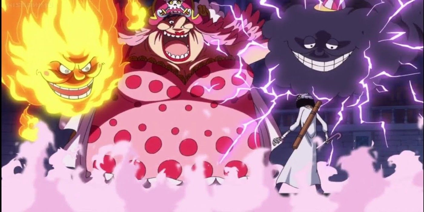 Big Mom Attacking Brook With Her Soul Powers in One Piece