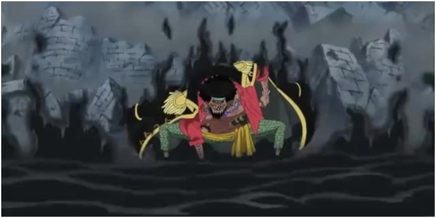 Blackbeard Using His Vortex Ability In One Piece