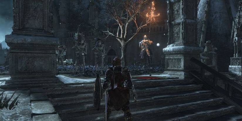 The Ashen One Beholds A Boreal Fire Witch In Dark Souls III