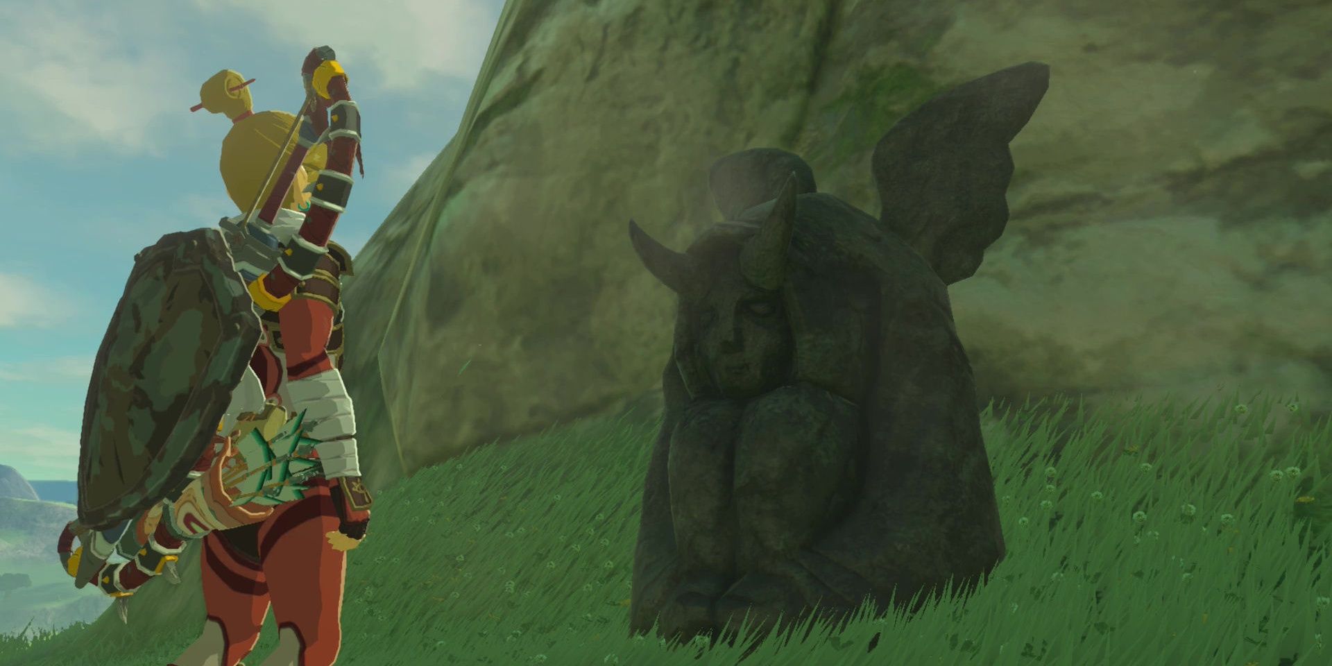 Horned Statue in Breath of the Wild