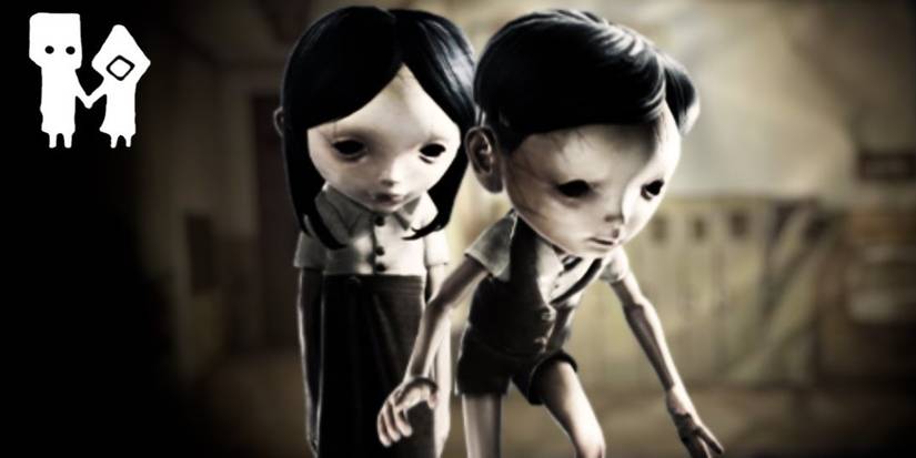 A living porcelain girl and boy bully