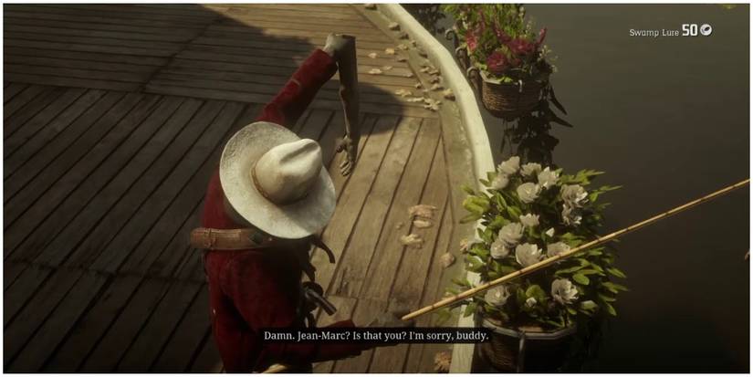 Arthur after fishing up an arm