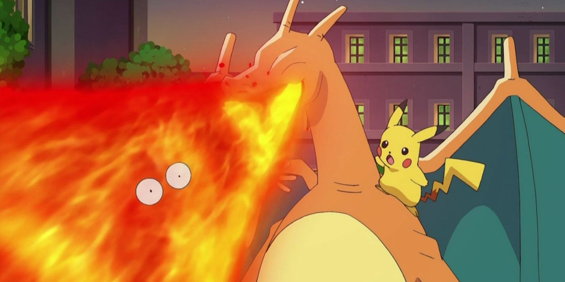 Charizard burns Ash in Pokemon