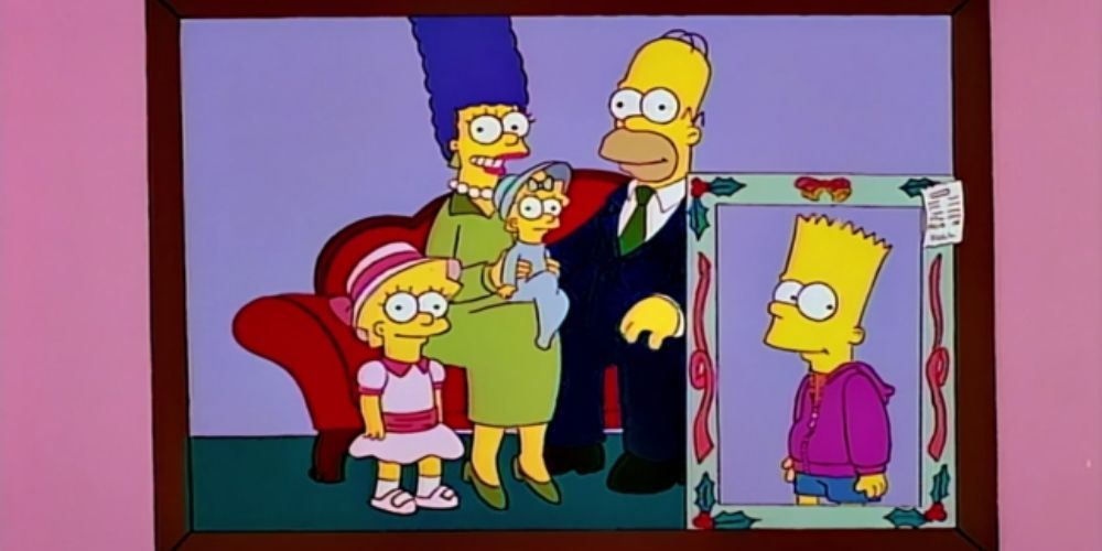 The Simpsons Bart Christmas Present Portrait