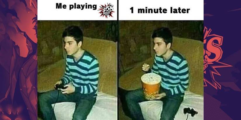 Funny Persona 5 Strikers meme about cinematics
