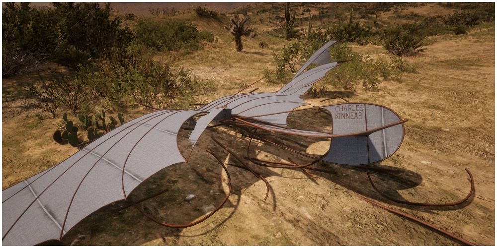 The crashed airship located near Armadillo