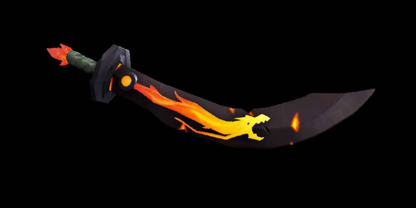 The Cutlass of the Ashen Dragon in Sea of Thieves.