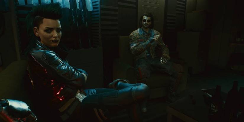 Cyberpunk 2077 Rogue and Santiago at club atlantis