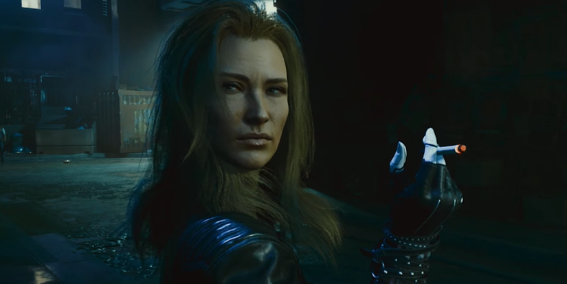 Cyberpunk 2077 Alt smoking outside