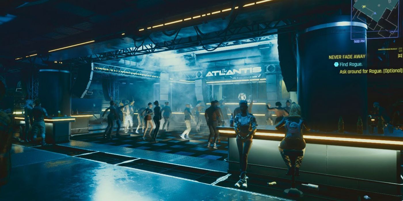 Cyberpunk 2077 club atlantis from the inside