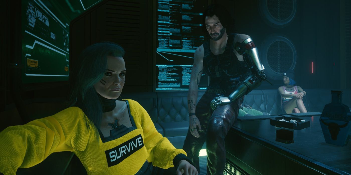 Cyberpunk 2077 rogue and johnny at the afterlife