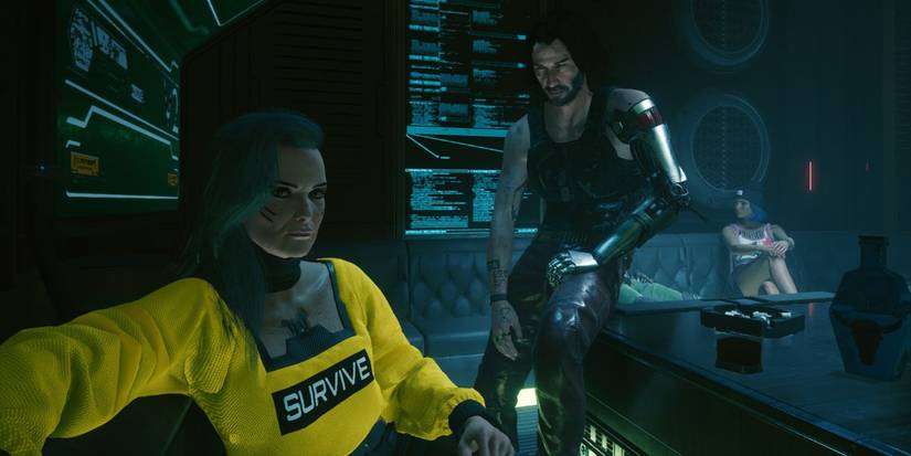 Cyberpunk 2077 rogue and johnny at the afterlife