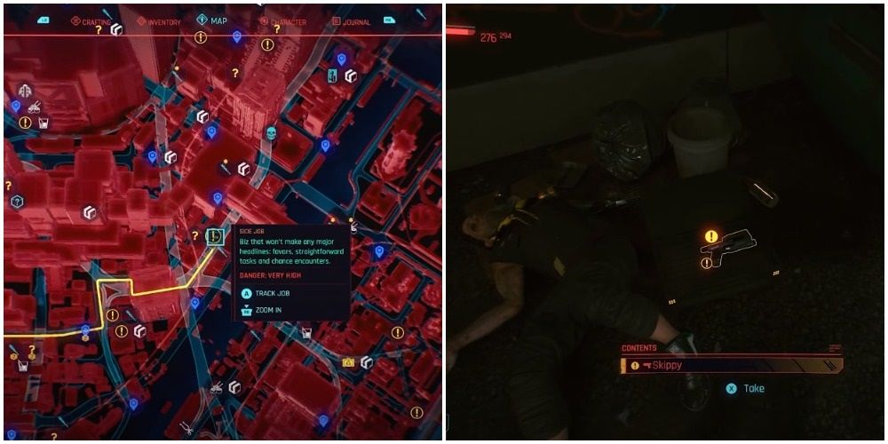 Cyberpunk 2077 Skippy Location On Map And In the Street