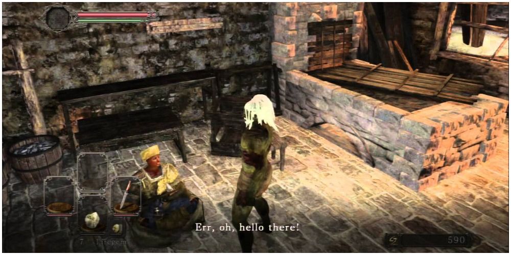 Dark Souls 2 Maughlin The Armorer In His Shop