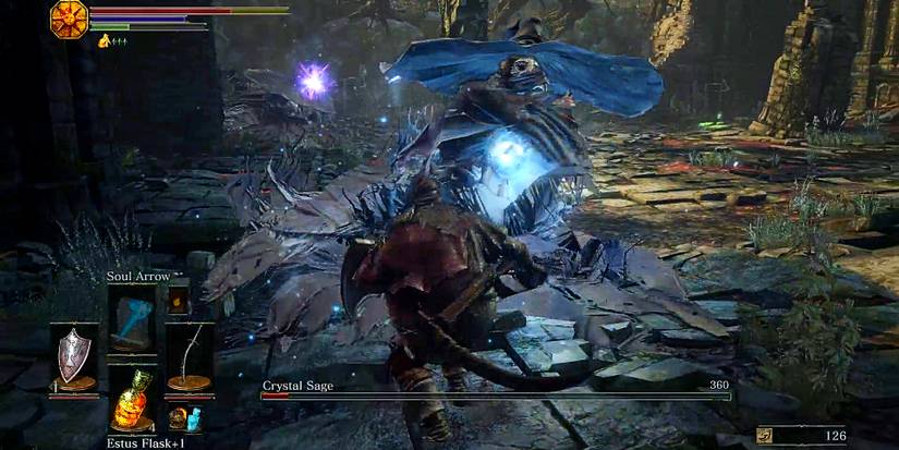 clone of the boss charging a spell.