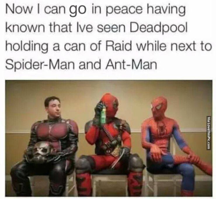 Meme/comic of Deadpool and Spider-Man