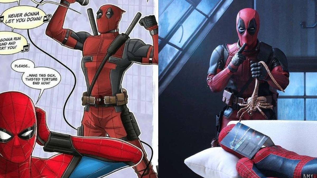 Memes of Deadpool and Spider-Man