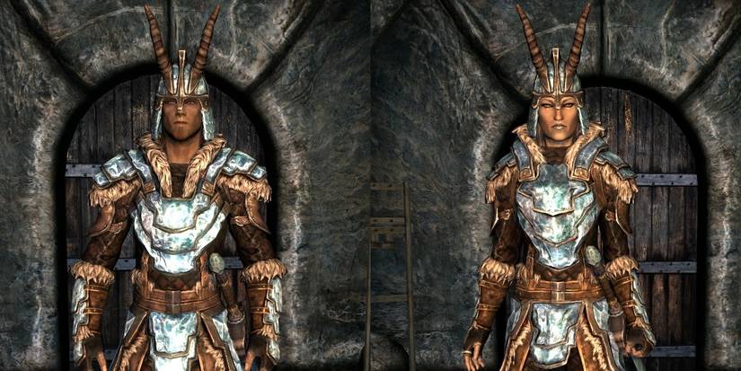 Male & Female Versions Of Deathbrand Armor From The Elder Scrolls V Skyrim