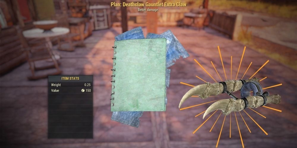 Fallout 76 Deathclaw Gauntlet Extra Claw Plan