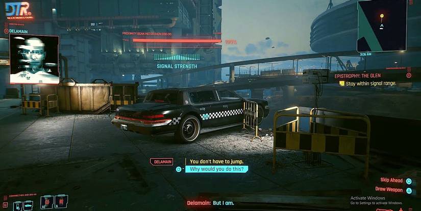V talks down Delamain in Cyberpunk 2077