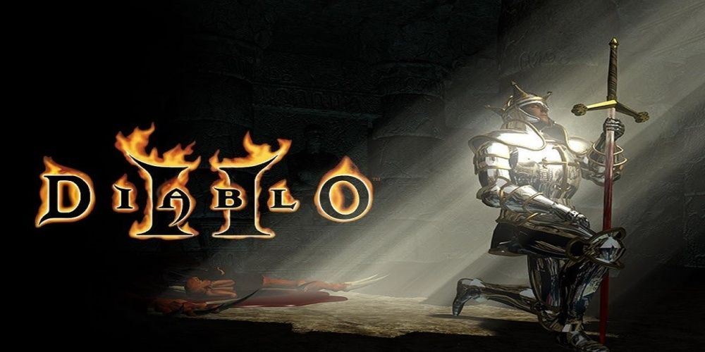 Diablo 2 Paladin Kneeling and Looking Into The Light