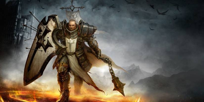 Diablo 3 Male Crusader Walking Towards The Camera