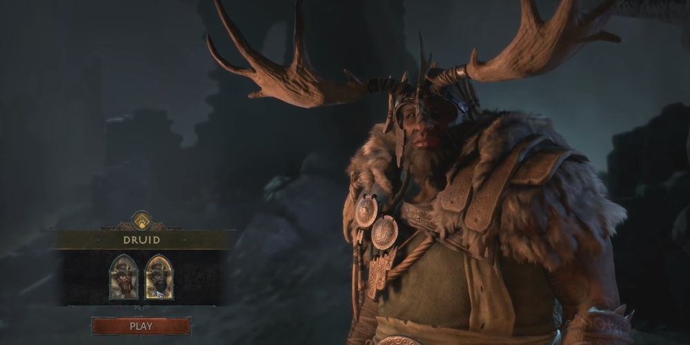 Diablo 4 Druid Character Select Screen