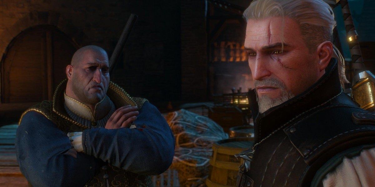 Dijkstra stares at Geralt in The Witcher 3
