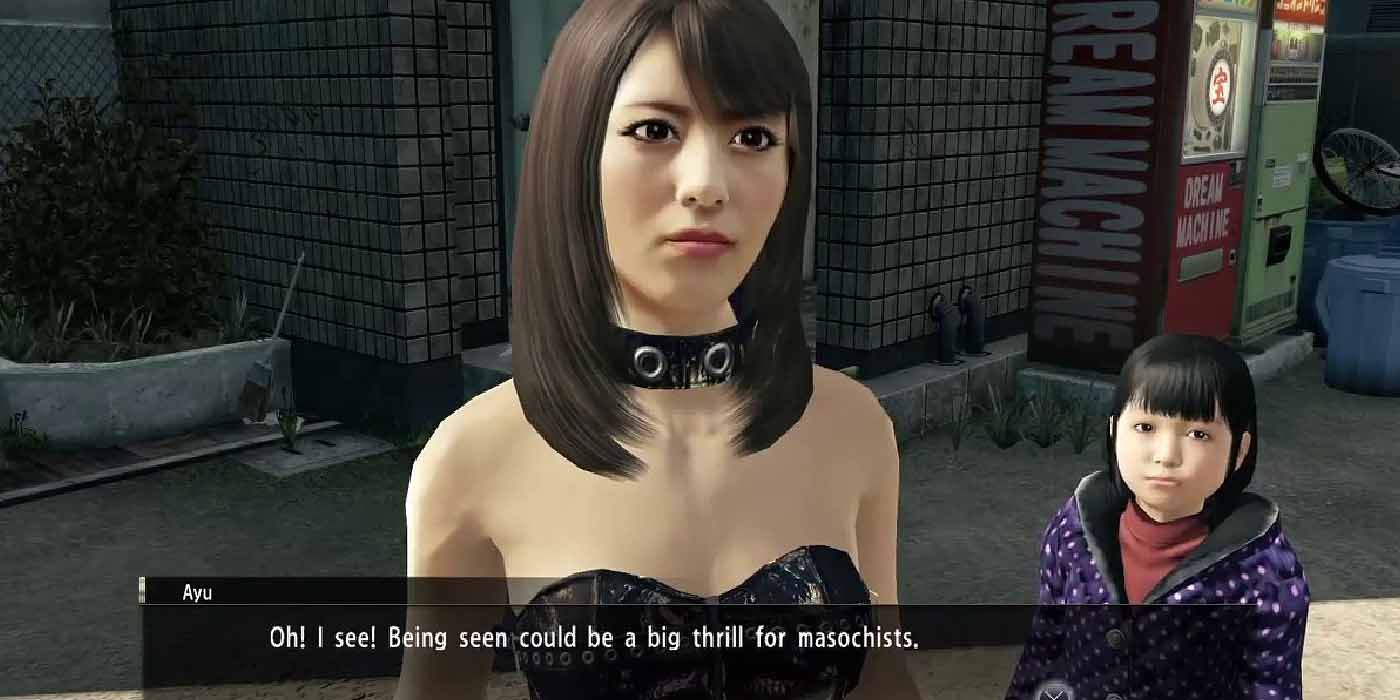 Teaching a dominatrix how to be mean at a playground in Yakuza 0