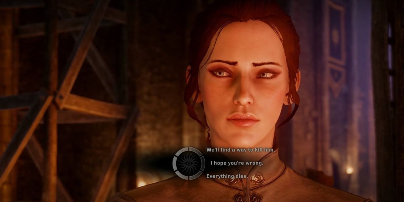 Dragon Age Female Inquisitor in dialogue