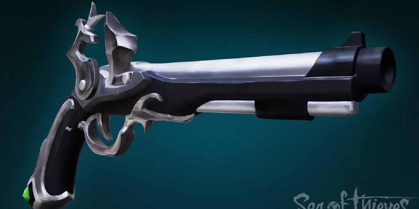 The Ebon Flintlock pistol in Sea of Thieves.