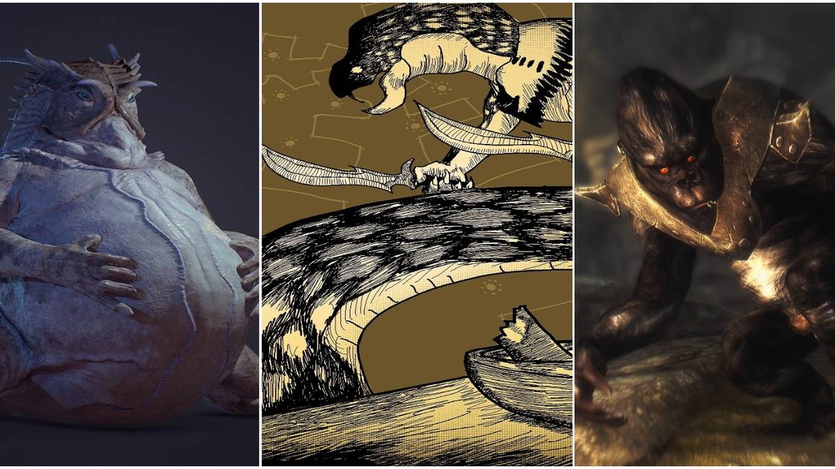 Elder Scrolls Non-Playable Races Sload, Tsaesci, and Imga