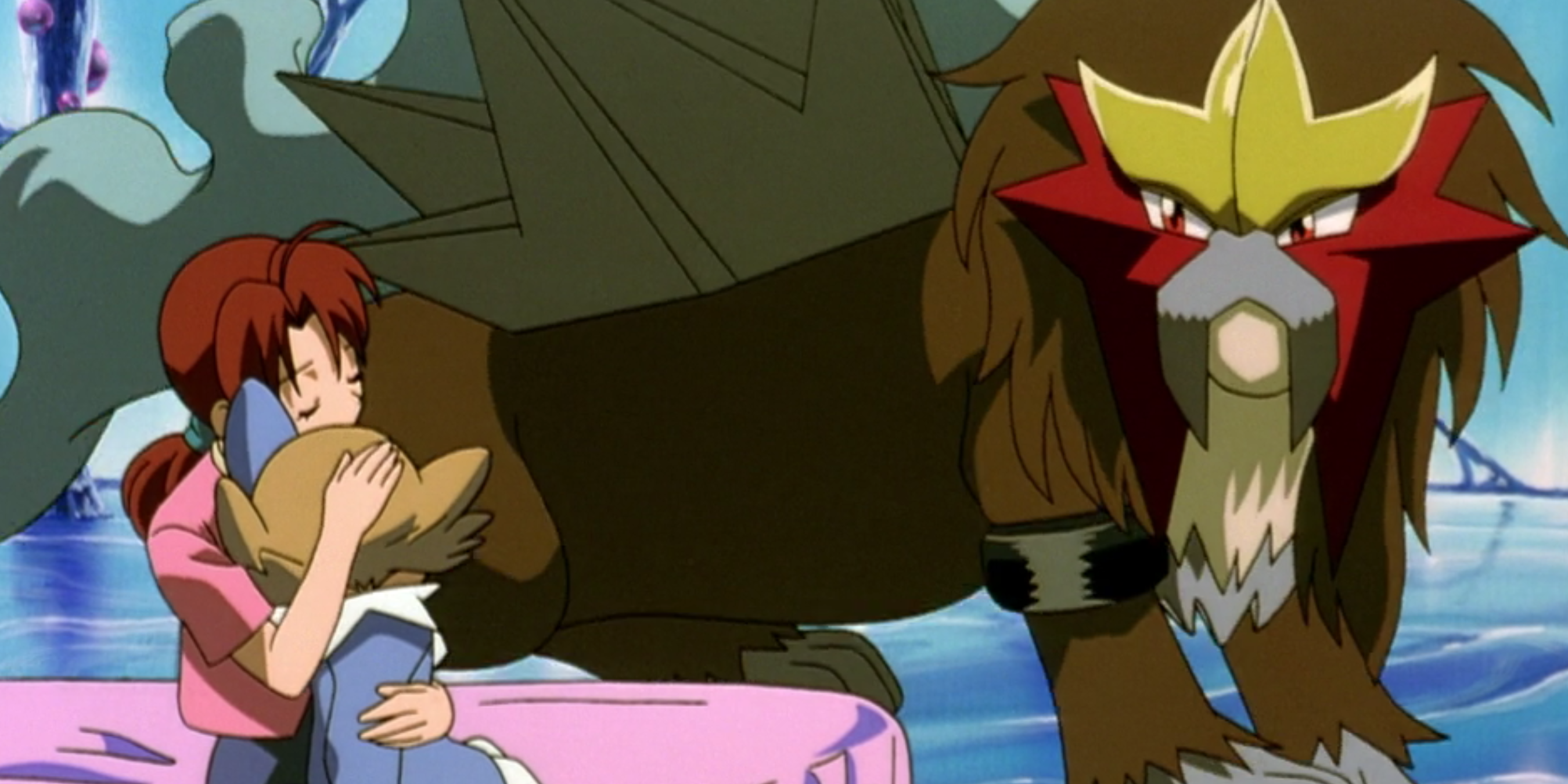 Entei abducts Ash's mother for his "daughter" in Pokemon 3