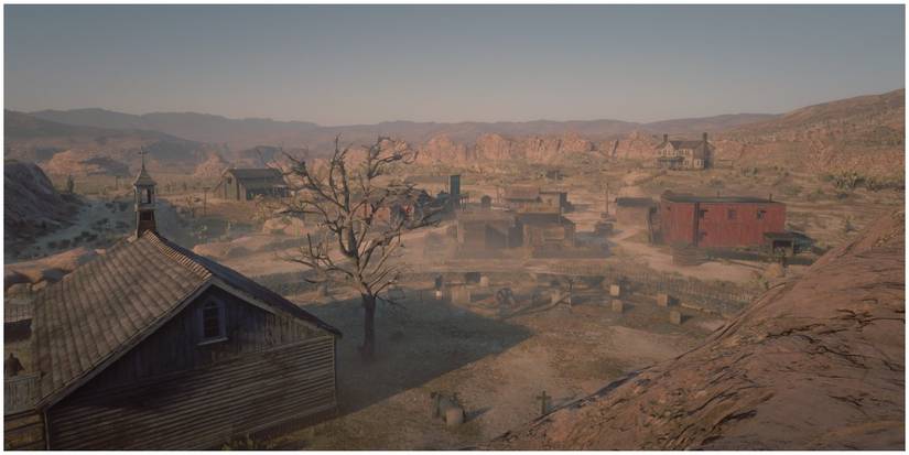 A view of Tumbleweed from a cliff