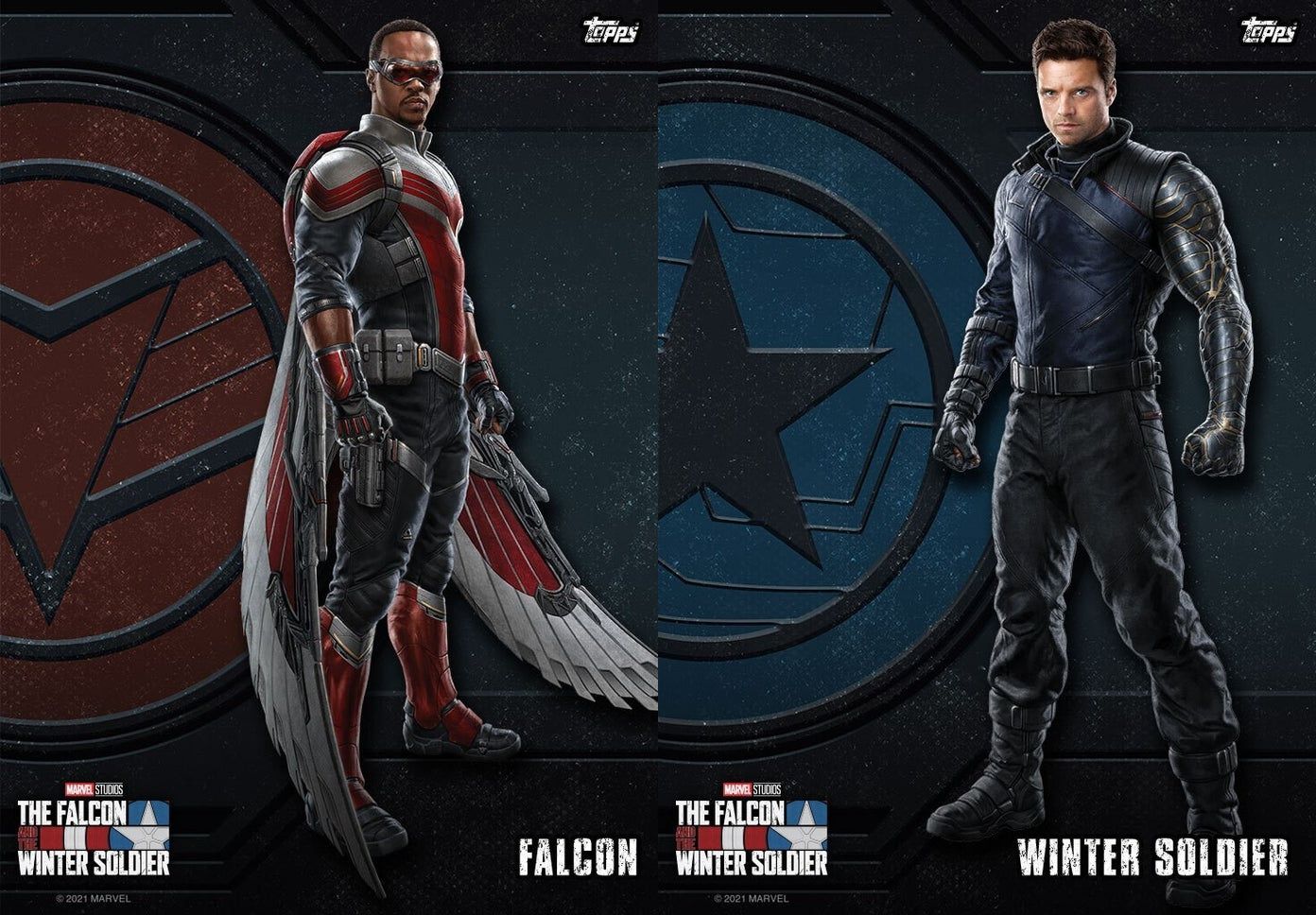 Topps trading cards reveal The Falcon and the Winter Soldier costumes