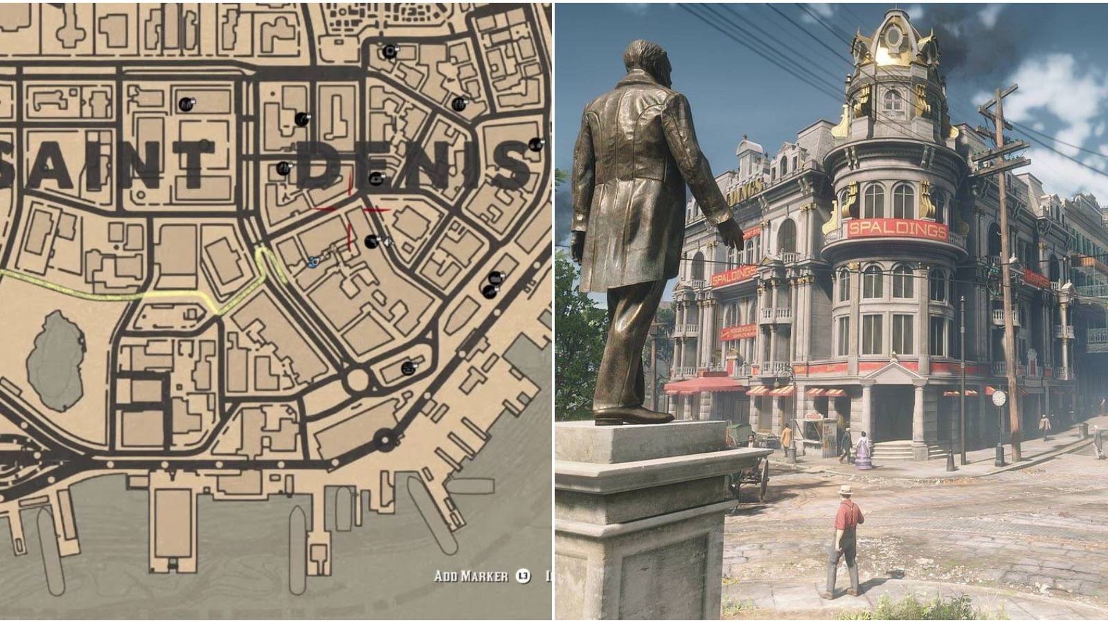 St Denis on the map and a few of the streets