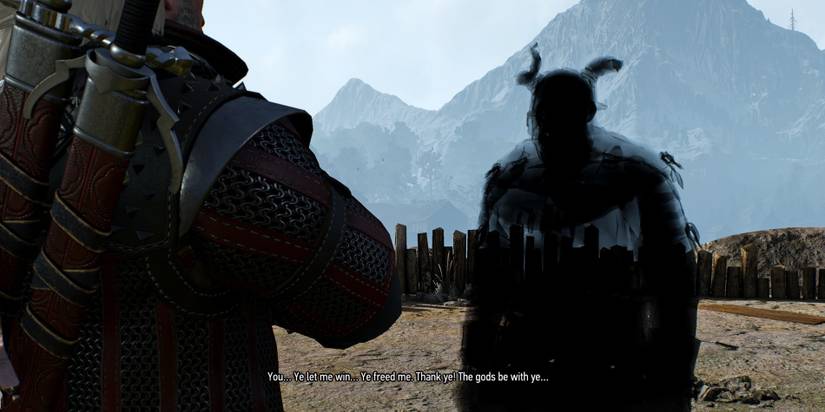 Geralt loses to Ulle the Unlucky in The Witcher 3