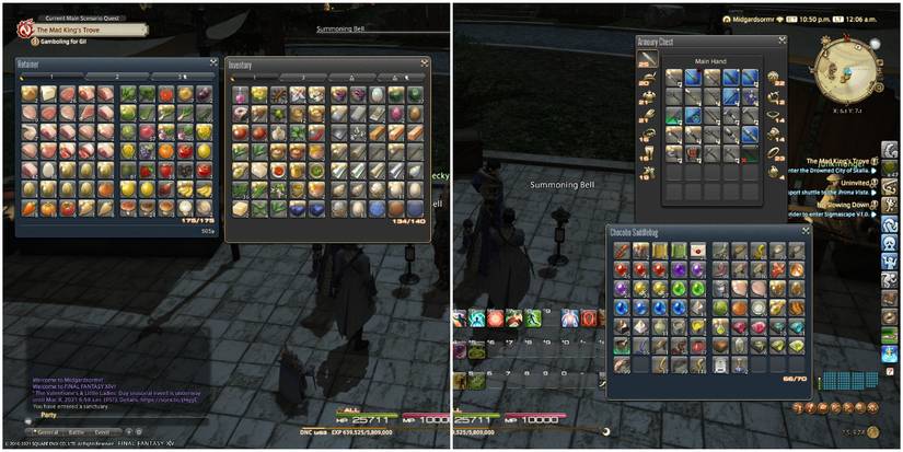Ffxi Inventory Final Fantasy 14: 10 Things Endwalker Could Improve From Previous ...