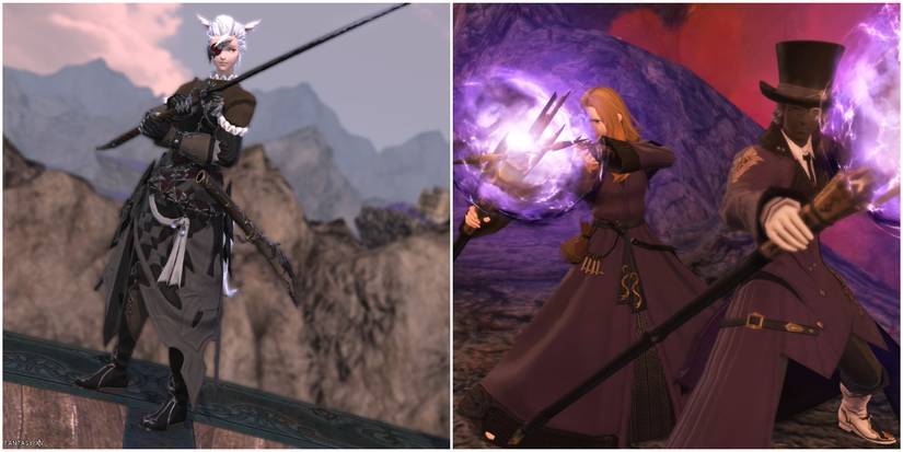 Final Fantasy 14 Samurai and Black Mage