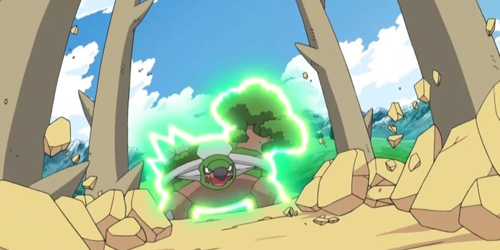 Torterra using Frenzy Plant in the anime