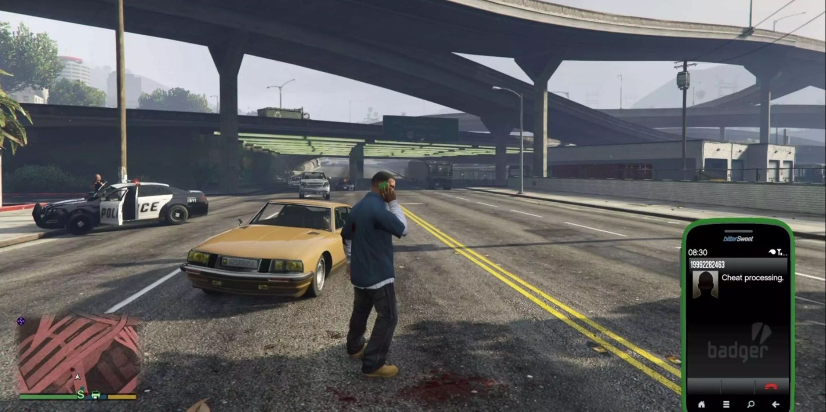Dialing a phone number cheat in Grand Theft Auto V